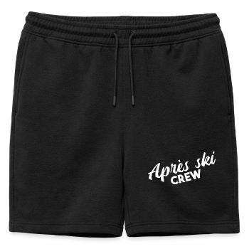 Après Ski Crew Party Vibes - Mens' Premium Organic Sweatshorts - black - Front - AI Model Male 178 light (178cm)