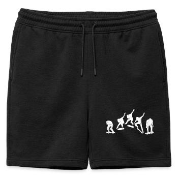 Skateboarding - Mens' Premium Organic Sweatshorts - black - Front - AI Model Male 178 light (178cm)