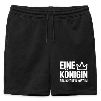 Queen doesn't need a costume disguise carnival - Mens' Premium Organic Sweatshorts - black - Front - AI Model Male 178 light (178cm)