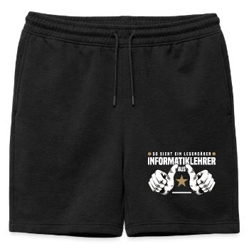 Informatiklehrer - Männer Premium Organic Sweatshorts - Schwarz - Vorne - AI Model Male 178 light (178cm)