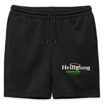 Heiligung - chargement - Heiligenschein - Short de survêtement homme premium - noir - Devant - AI Model Male 178 light (178cm)