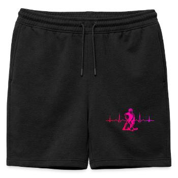 Un design intemporel de floorball simple - Short de survêtement homme premium - noir - Devant - AI Model Male 178 light (178cm)