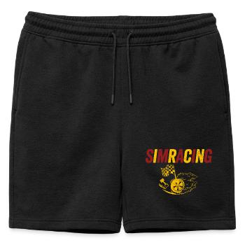 Emblème de la vague de chaleur SimRacing - Short de survêtement homme premium - noir - Devant - AI Model Male 178 light (178cm)