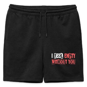 Je me sens vide sans toi - Short de survêtement homme premium - noir - Devant - AI Model Male 178 light (178cm)