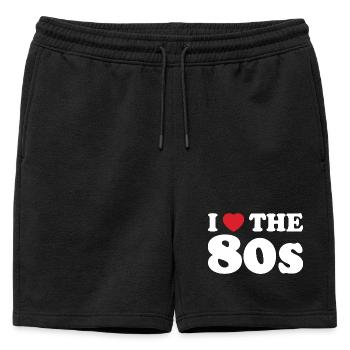 I Love The 80s Rétro - Short de survêtement homme premium - noir - Devant - AI Model Male 178 light (178cm)