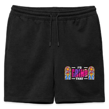 Stained Glass Art Stained Glass Artist - Mens' Premium Organic Sweatshorts - black - Front - AI Model Male 178 light (178cm)