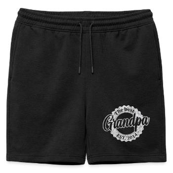 The Best Grandpa since 2014 - Männer Premium Organic Sweatshorts - Schwarz - Vorne - AI Model Male 178 light (178cm)