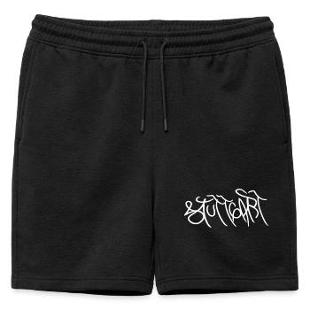 Stuttgart Graffiti Font - Mens' Premium Organic Sweatshorts - black - Front - AI Model Male 178 light (178cm)