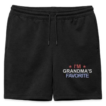 Petit-enfant préféré Drôle Je suis le préféré de Mamie - Short de survêtement homme premium - noir - Devant - AI Model Male 178 light (178cm)