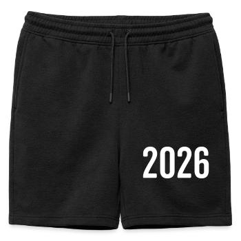Chiffre de l’année 2026 - Short de survêtement homme premium - noir - Devant - AI Model Male 178 light (178cm)