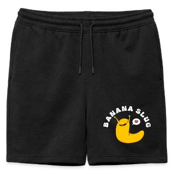 escargot banane - Short de survêtement homme premium - noir - Devant - AI Model Male 178 light (178cm)