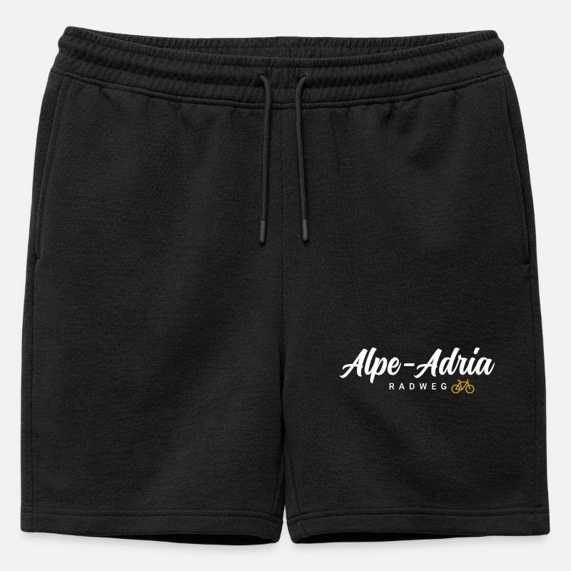 Alpe Adria Cycle Path - Mens' Premium Organic Sweatshorts - black