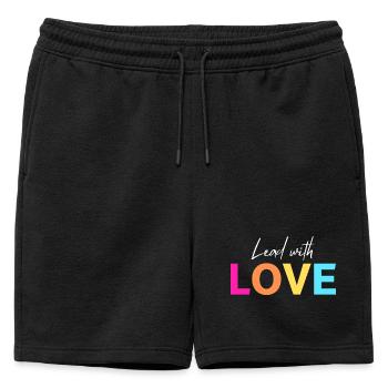 Commencez avec AMOUR - Short de survêtement homme premium - noir - Devant - AI Model Male 178 light (178cm)