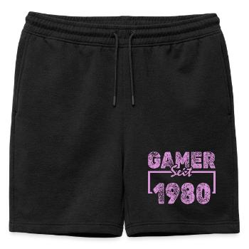 1980 - Short de survêtement homme premium - noir - Devant - AI Model Male 178 light (178cm)