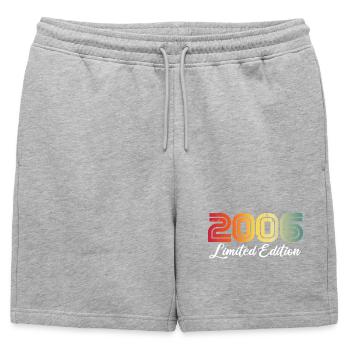 2006 Birthday 20 Year Old 20th Birthday Gift - Mens' Premium Organic Sweatshorts - heather grey - Front - AI Model Male 178 light (178cm)