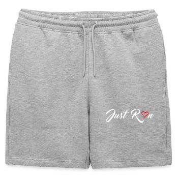 Cours juste - Short de survêtement homme premium - gris chiné - Devant - AI Model Male 178 light (178cm)