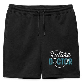 Future conception du stéthoscope Doctor - Short de survêtement homme premium - noir - Devant - AI Model Male 178 light (178cm)