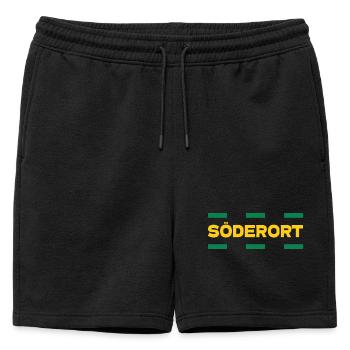 Söderort - Stockholm - Short de survêtement homme premium - noir - Devant - AI Model Male 178 light (178cm)