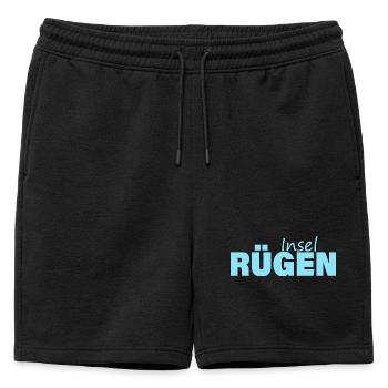Île de Rügen - Short de survêtement homme premium - noir - Devant - AI Model Male 178 light (178cm)