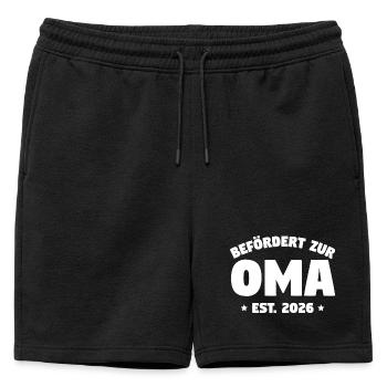 Promue grand-mère 2026 – Cadeau pour la future grand-mère - Short de survêtement homme premium - noir - Devant - AI Model Male 178 light (178cm)