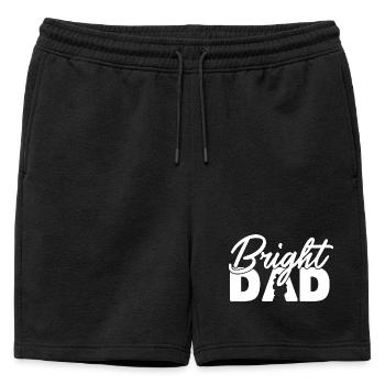 Papa Brillant Papa Drôle Cadeau de jeux de mots de la fête - Short de survêtement homme premium - noir - Devant - AI Model Male 178 light (178cm)