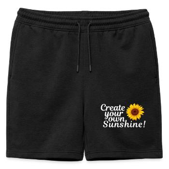 Sensation de tournesol : votre propre soleil - Short de survêtement homme premium - noir - Devant - AI Model Male 178 light (178cm)