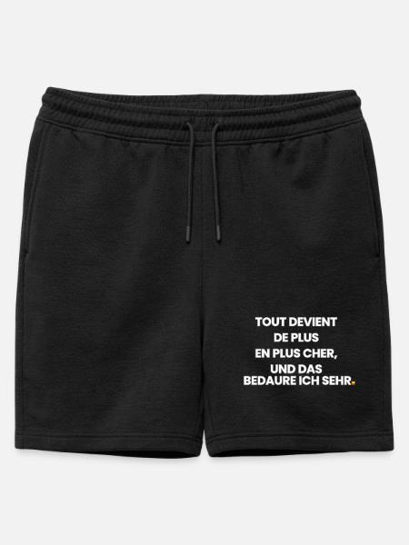French-German-Rhyme 1 (Ver. A) - Mens' Premium Organic Sweatshorts - black