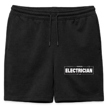 Électricien - Short de survêtement homme premium - noir - Devant - AI Model Male 178 light (178cm)