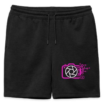 Appareil photo numérique IA Art Tech Vector - Short de survêtement homme premium - noir - Devant - AI Model Male 178 light (178cm)