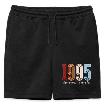1995 Vintage Limited Edition - Mens' Premium Organic Sweatshorts - black - Front - AI Model Male 178 light (178cm)