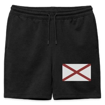 Flag of the state of Alabama - Mens' Premium Organic Sweatshorts - black - Front - AI Model Male 178 light (178cm)