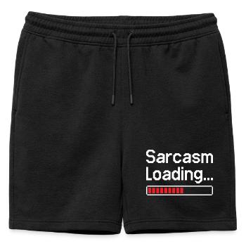 Statut de chargement du sarcasme - Short de survêtement homme premium - noir - Devant - AI Model Male 178 light (178cm)