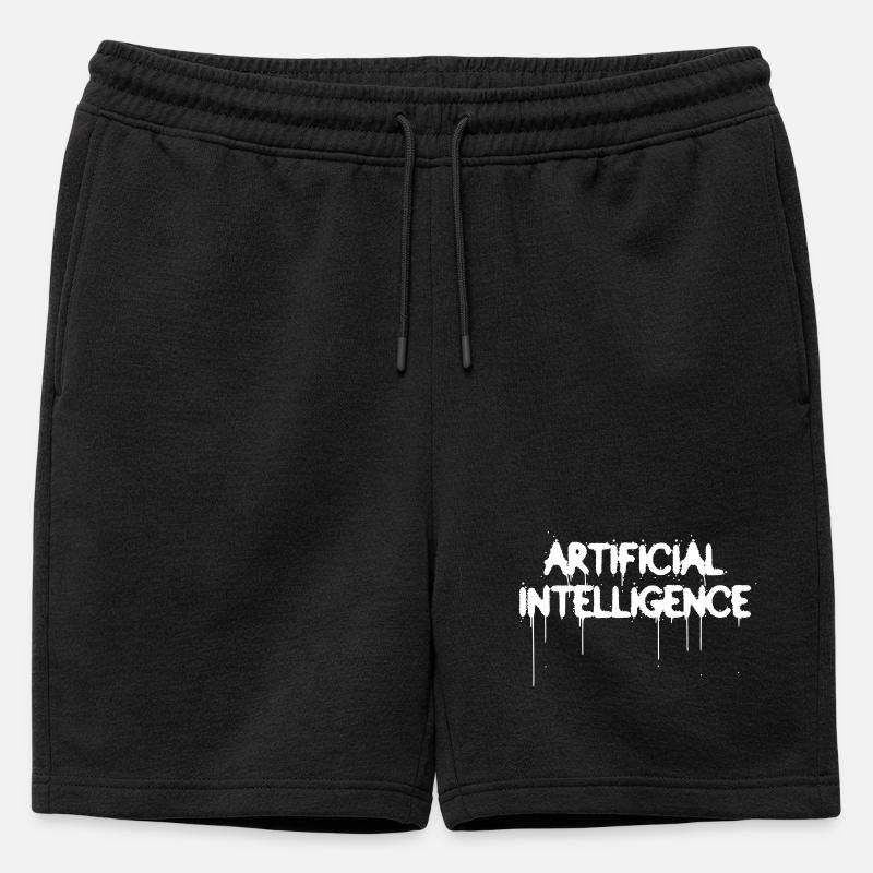 Artificial Intelligence Graffiti AI - Männer Premium Organic Sweatshorts - Schwarz