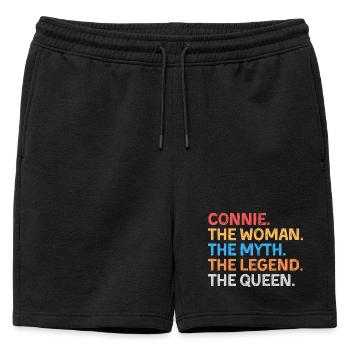 Connie La Femme Le Mythe La Légende La Reine - Short de survêtement homme premium - noir - Devant - AI Model Male 178 light (178cm)