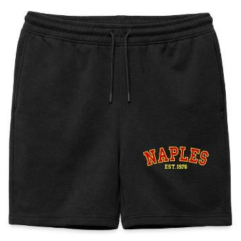 Naples Fondée en 1976 - Short de survêtement homme premium - noir - Devant - AI Model Male 178 light (178cm)