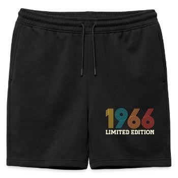 1966 édition Limitée Vintage 60 ans Anniversaire - Short de survêtement homme premium - noir - Devant - AI Model Male 178 light (178cm)