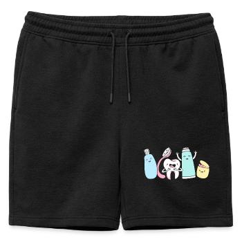 Dentiste réceptionniste - Short de survêtement homme premium - noir - Devant - AI Model Male 178 light (178cm)