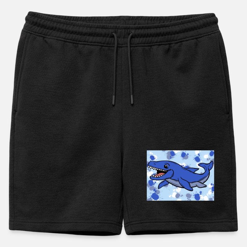 Mosasaurus Dino - Männer Premium Organic Sweatshorts - Schwarz