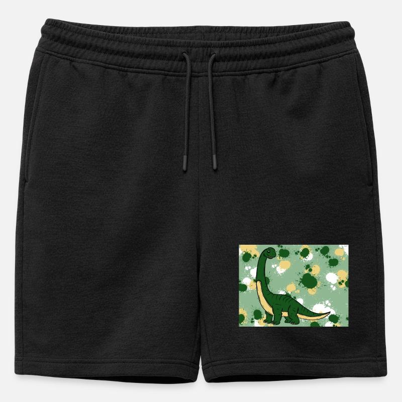 Brachiosaurus Dino - Männer Premium Organic Sweatshorts - Schwarz