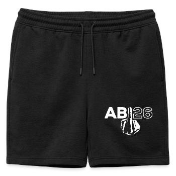 ABI 2026 Middle Finger Abitur - Gift - Mens' Premium Organic Sweatshorts - black - Front - AI Model Male 178 light (178cm)