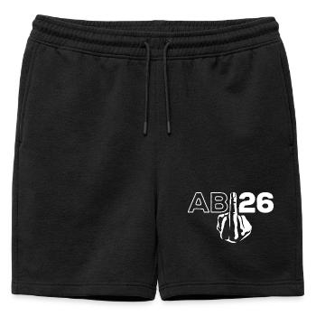 ABI 2026 Middle Finger Abitur - Gift - Mens' Premium Organic Sweatshorts - black - Front - AI Model Male 178 light (178cm)
