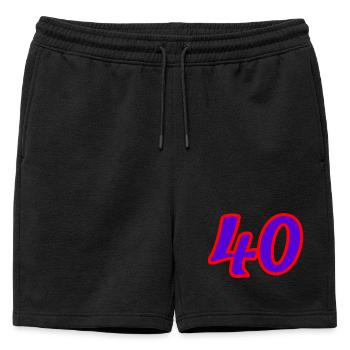 40. 40 ANS. 40e ANNIVERSAIRE. ANNIVERSAIRE 40 ANS. - Short de survêtement homme premium - noir - Devant - AI Model Male 178 light (178cm)