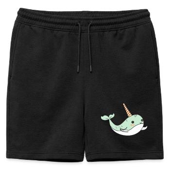 narval - Short de survêtement homme premium - noir - Devant - AI Model Male 178 light (178cm)