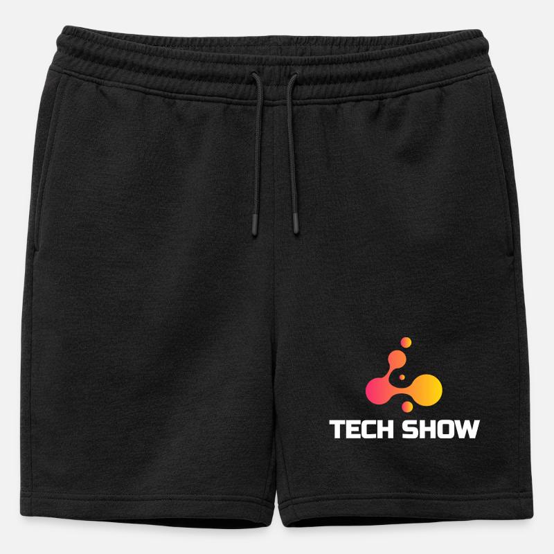 Technikshow Neon Blob Tee - Männer Premium Organic Sweatshorts - Schwarz