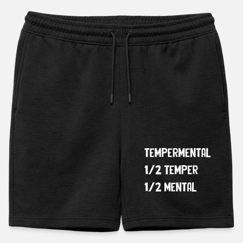Tempermental Split Typography - Männer Premium Organic Sweatshorts - Schwarz