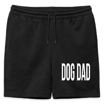 Dog DAD Minimalist–White  - Männer Premium Organic Sweatshorts - Schwarz - Vorne - AI Model Male 178 light (178cm)