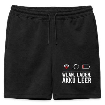 Codeur WiFi. CHARGEMENT. BATTERIE VIDE DRÔLE - Short de survêtement homme premium - noir - Devant - AI Model Male 178 light (178cm)