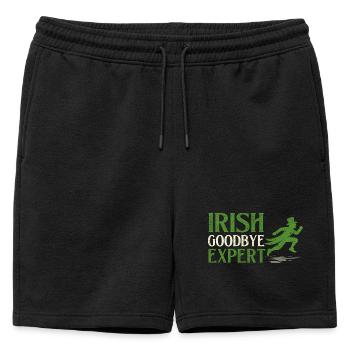 Irish Goodbye Expert St. Patrick's St. Paddys - Mens' Premium Organic Sweatshorts - black - Front - AI Model Male 178 light (178cm)