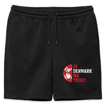 Au Danemark, nous avons confiance - Short de survêtement homme premium - noir - Devant - AI Model Male 178 light (178cm)