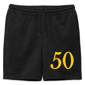 50. 50 ANS. 50e ANNIVERSAIRE. ANNIVERSAIRE 50 ANS. - Short de survêtement homme premium - noir - Devant - AI Model Male 178 light (178cm)